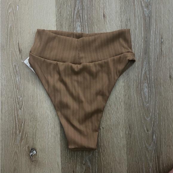 Aerie Ribbed High Waisted Bikini Bottom Size S - Picture 4 of 5